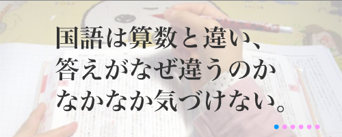 国語は算数と違い、答えがなぜ違うのか、なかなか気づけない。